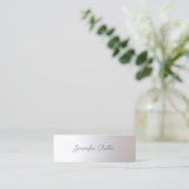 Beauty Salon Makeup Artist Handgeschreven Script C Mini Visitekaartje (Staand voorkant)