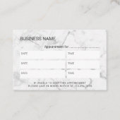 Beauty Salon Massage Therapy Marble Appointment Afsprakenkaartje (Voorkant)