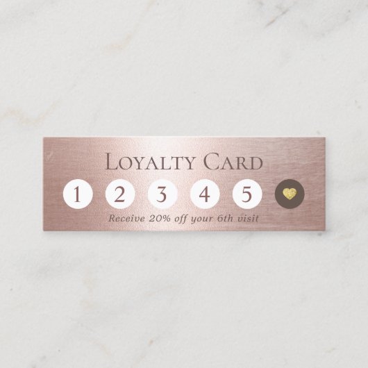 Beauty Salon Modern Blush Roos Gold Loyalty (Voorkant)