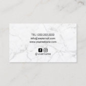 Beauty Salon Modern Gold Glitter Mint Agate Marble Visitekaartje (Achterkant)