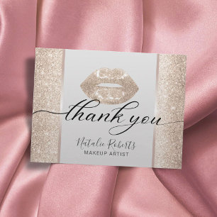 Beauty Salon Modern Ivory Gold Glitter Hartelijk d Briefkaart