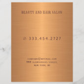 Beauty salon modern servicemenuspromotiefilter (Achterkant)