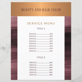 Beauty salon modern servicemenuspromotiefilter