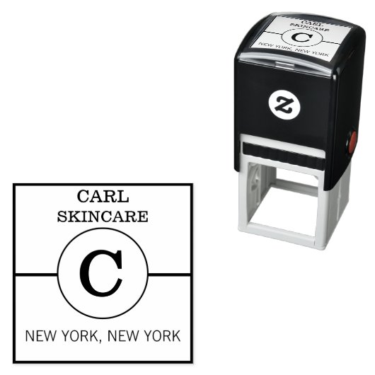 Beauty Salon Monogram Self Inking Rubber Stamp Zelfinktende Stempel (In situ)
