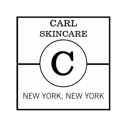 Beauty Salon Monogram Self Inking Rubber Stamp Zelfinktende Stempel (Design)
