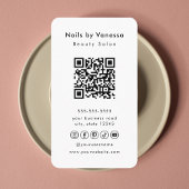 Beauty Salon Nail Artist QR Code Visitekaartje