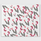 Beauty Salon, Nail Salon en Spa Lipstick Makeup Cadeaupapier (Vlak)