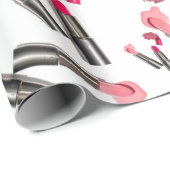 Beauty Salon, Nail Salon en Spa Lipstick Makeup Cadeaupapier (Rol Hoek)