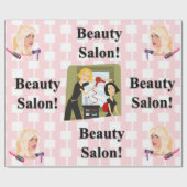 Beauty Salon, Nail Salon en Spa Lipstick Makeup Cadeaupapier (Vlak)