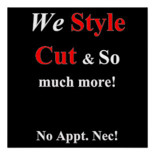 Beauty Salon, Nail Salon, posters van de barbersho