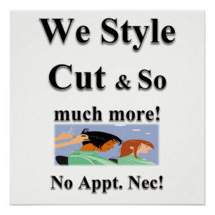 Beauty Salon, Nail Salon, posters van de barbersho