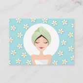 Beauty salon of spa visitekaartje - aqua blue (Voorkant)