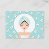 Beauty salon of spa visitekaartje - aqua blue (Voorkant)