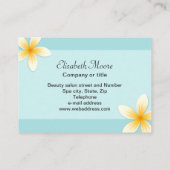 Beauty salon of spa visitekaartje - aqua blue (Achterkant)