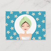 Beauty salon of spa visitekaartje - blauwgroen bla (Voorkant)