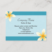 Beauty salon of spa visitekaartje - blauwgroen bla (Achterkant)
