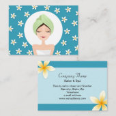 Beauty salon of spa visitekaartje - blauwgroen bla (Voorkant / Achterkant)