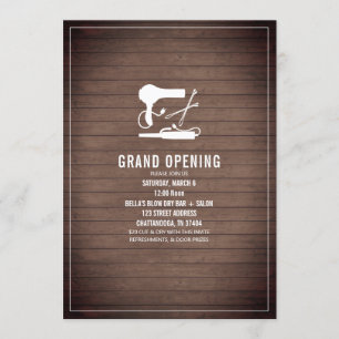 Beauty Salon Open Hair Tools Rustic Wood Kaart