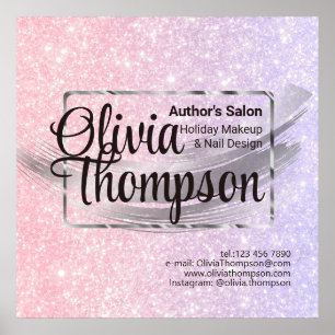Beauty Salon Pearl Silver Poster