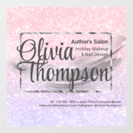 Beauty Salon Pearl Silver Raamsticker