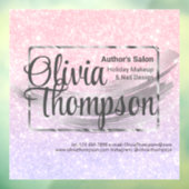 Beauty Salon Pearl Silver Raamsticker (Vel 3)