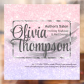 Beauty Salon Pearl Silver Raamsticker (Vel 2)