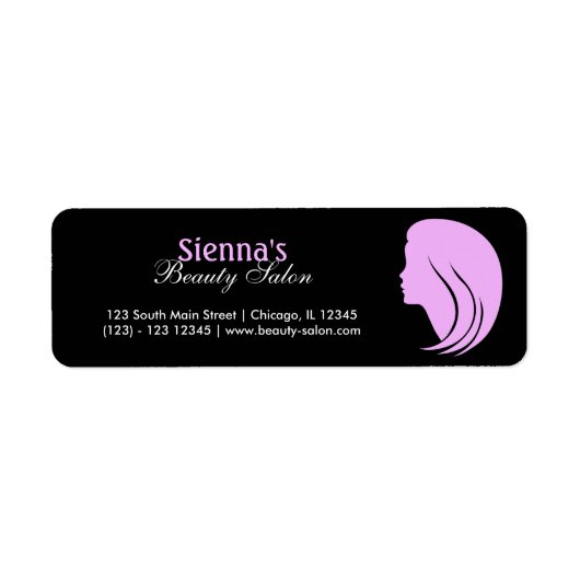 Beauty Salon (Plum) Etiket (Voorkant)
