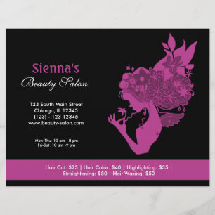 Beauty Salon (Plum) Flyer