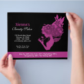 Beauty Salon (Plum) Flyer (Hand)