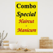 Beauty Salon Poster Combo Special Haircut Manicure (Keuken)