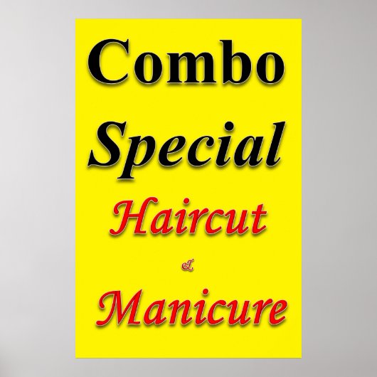 Beauty Salon Poster Combo Special Haircut Manicure (Voorkant)