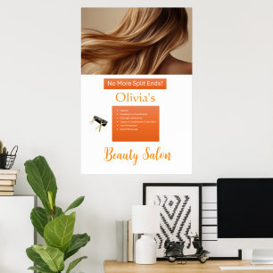 Beauty Salon Poster Geen Gespleten Haarpunten Mark