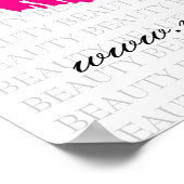 BEAUTY Salon Poster Spa Roze Licht Wit 2 (Hoek)
