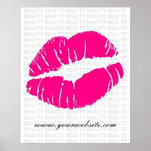 BEAUTY Salon Poster Spa  Roze Licht Wit 2