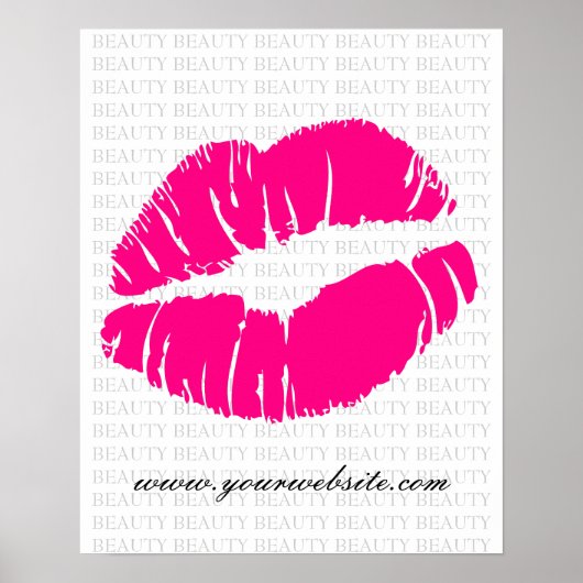 BEAUTY Salon Poster Spa Roze Licht Wit 2 (Voorkant)