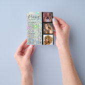 Beauty Salon Pricing Custom Foto Holo Glitter Flyer (Hand)