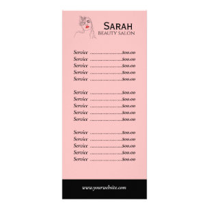 Beauty salon-rackkaart reclamekaart