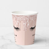 Beauty salon roos goudglitter zweeft handel papieren bekers (Rechts)