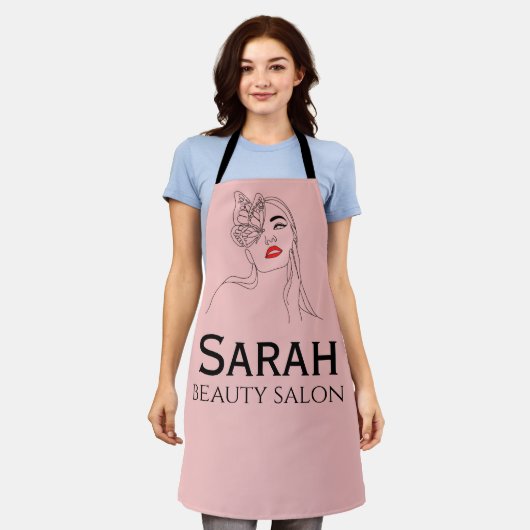 Beauty salon schort (Gedragen)
