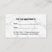 Beauty Salon Script Monogram Logo Gold Confetti Afsprakenkaartje (Achterkant)