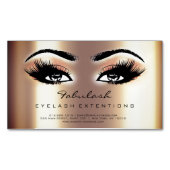 Beauty Salon Sepia Gold Roos Adress Makeup Lashes Magnetisch Visitekaartje (Voorkant)