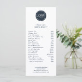 Beauty Salon Services prijslijst (Staand voorkant)