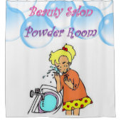 Beauty Salon Shower Curtain Powder Room Douchegordijn (Voorkant)