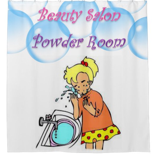 Beauty Salon Shower Curtain Powder Room Douchegordijn (Voorkant)