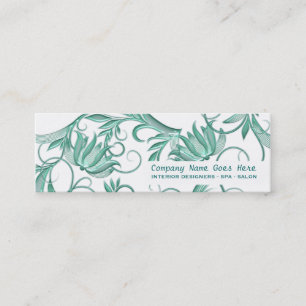 Beauty salon spa floral swirl mini visitekaartje