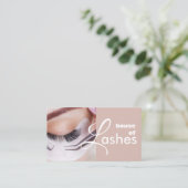 Beauty Salon Spa Lashes Brows Visitekaartje (Staand voorkant)