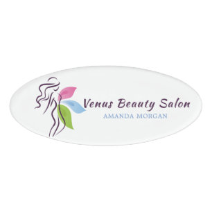 Beauty Salon Spa Logo Design Persoonlijk Naambadge