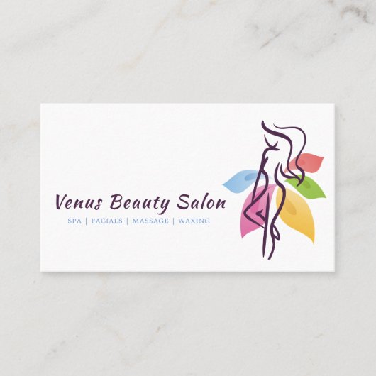 Beauty Salon Spa-Logo-ontwerp Visitekaartje (Voorkant)