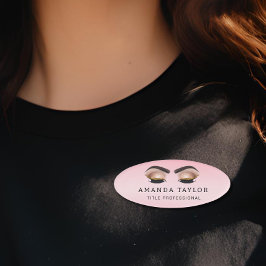 Beauty Salon Spa Make-up Roze Professioneel Naambadge