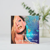 BEAUTY SALON SPA Open House Monogram Kaart (Staand voorkant)